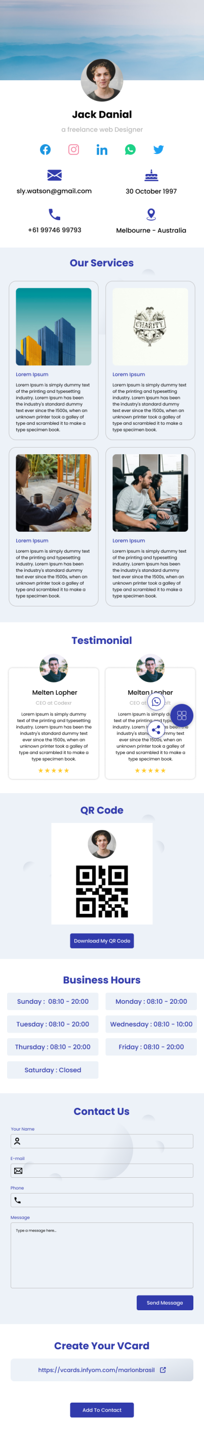 vCard Template 1